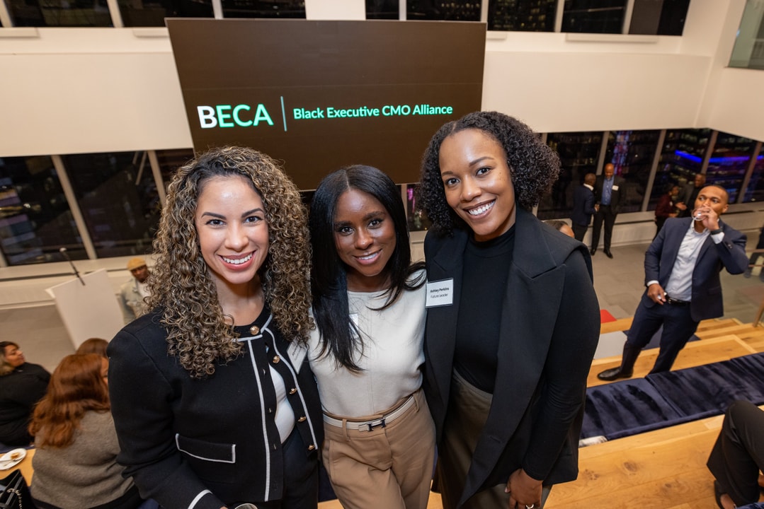 BECA Playbook participants socializing at Paramount Global HQ in NYC.